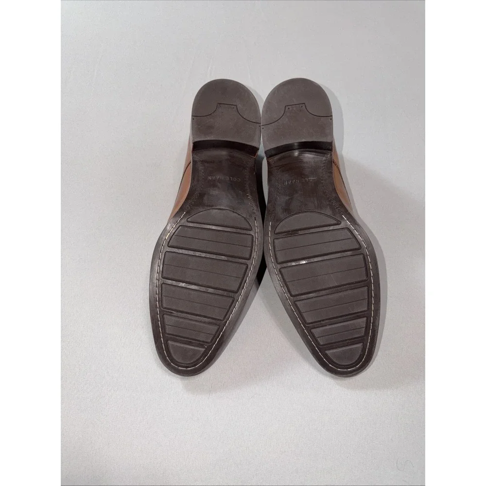 Cole Haan Lenox Hill Cap Toe Leather Brown Oxfords Size 14 Wide British Tan